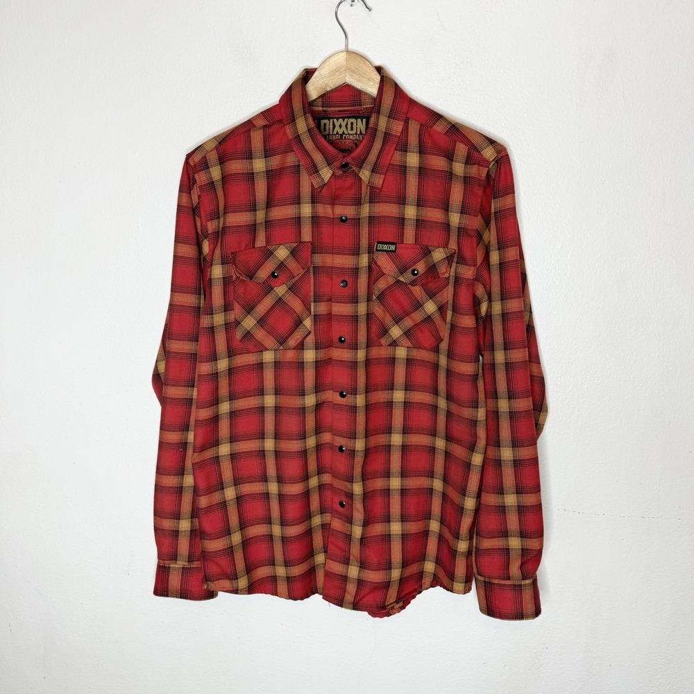 Dixxon Jarhead Red Long Sleeve Flannel Plaid Work Shirt Outdoor Mens Small